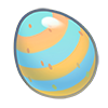 Yellow-Blue Striped Egg